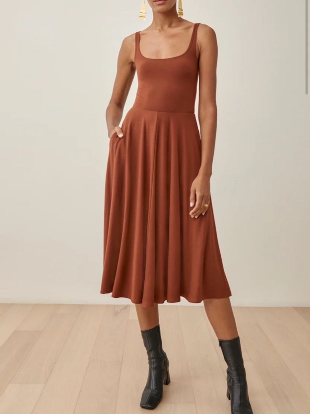 Reformation Rou Knit Midi Dress